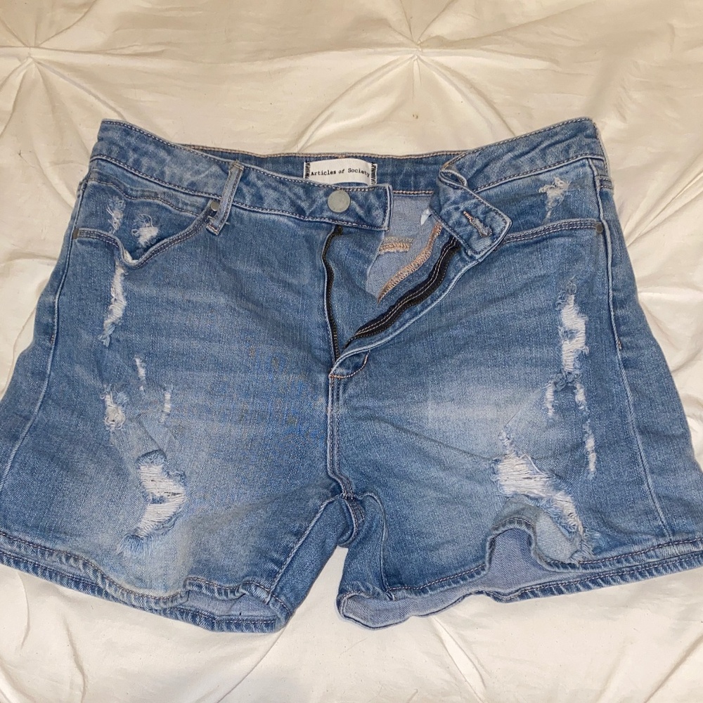 Distressed Articles of Society Jean shorts